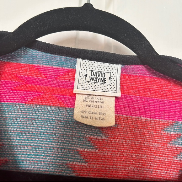 Vintage Button up Sweater David Wayne Aztec, Size Medium - Picture 3 of 5